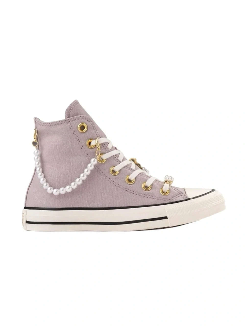 Womens Converse Chuck Taylor All Star High-Top Dressed Up Pearls & Lace Sneaker